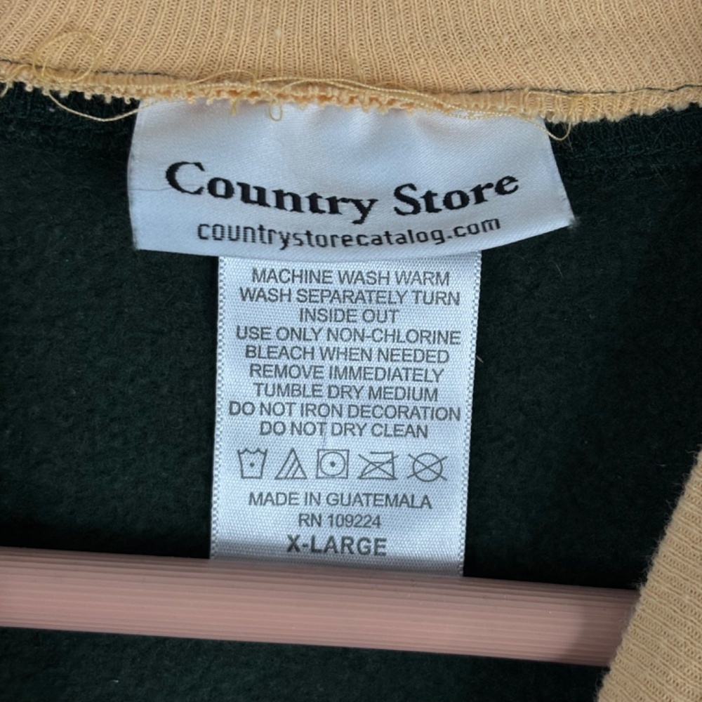 VTG Country Store Double Collar Crewneck Sweatshirt XL Embroidered Owl Granny - Picture 5 of 10
